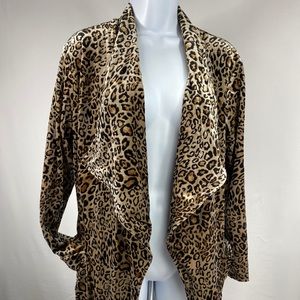 Amarillis Animal Printed Brown Cardigan Women SZ M